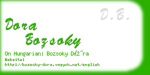 dora bozsoky business card